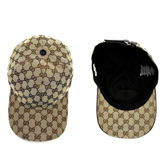 Gucci Cap Baseball Sherry XL Hat Accessories GG Canvas Beige - Picture 4 of 7